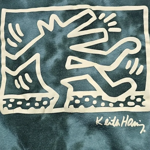 Keith Haring Green Tie-Dye Sweatshirt - Picture 2 of 5